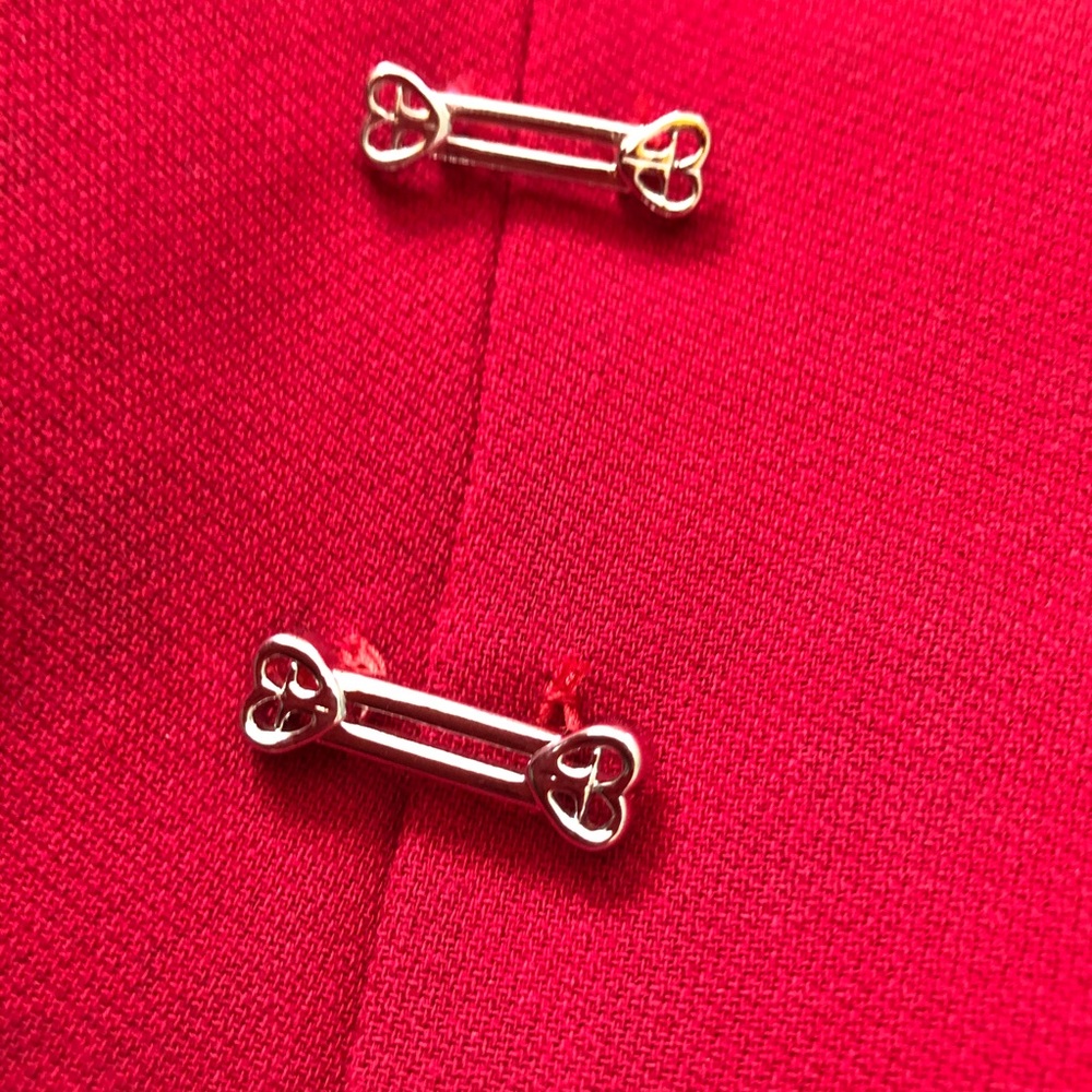 Griffith Gray for St John Red Long Blazer Military - Picture 8 of 8